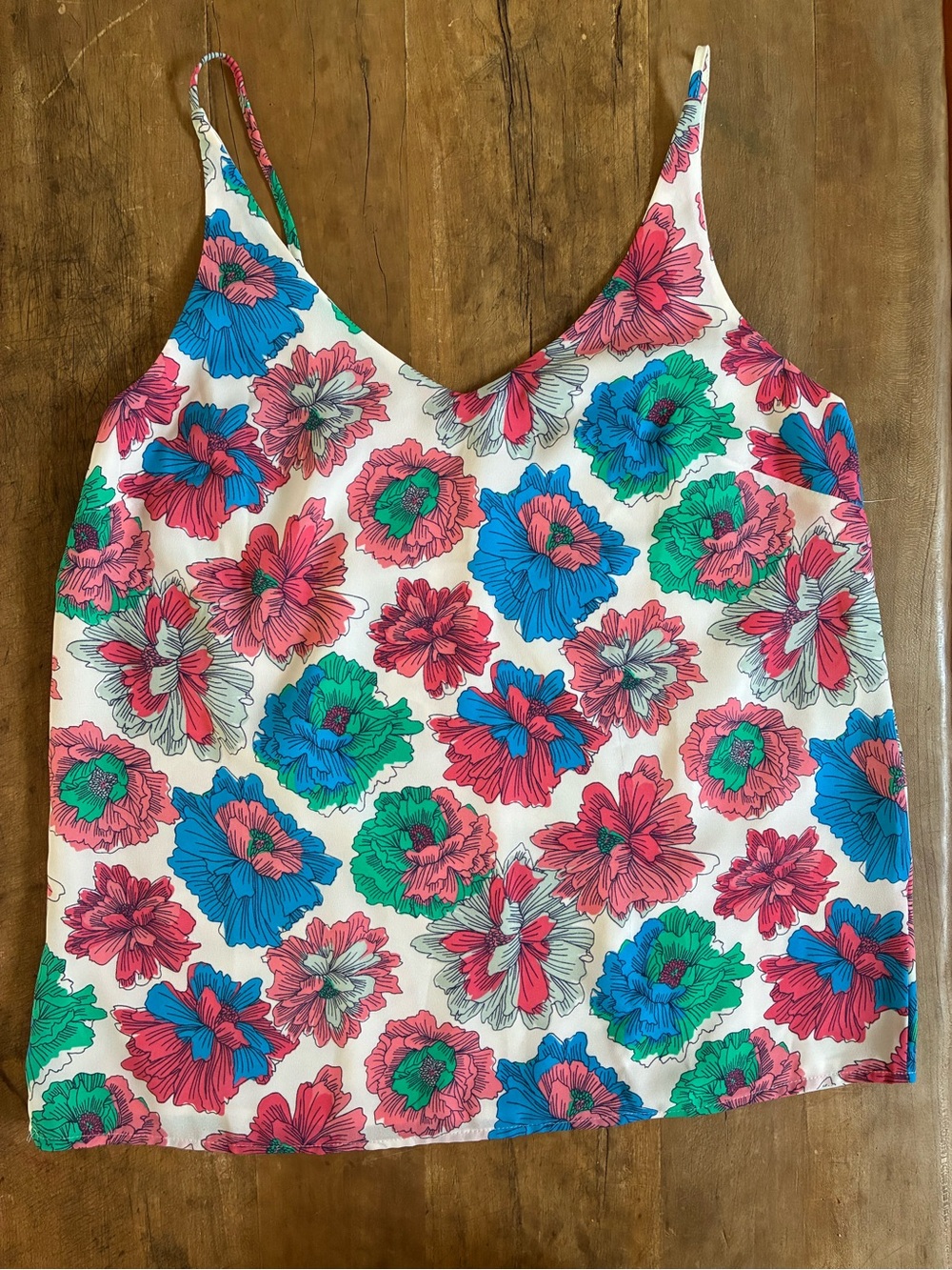 Banana Republic Floral Print V-Neck Camisole Top